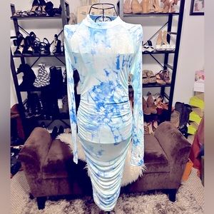 Sky Blue Midi Dress
